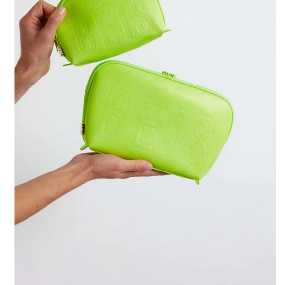 💚 SOLD💚 BEIS Cosmetic Bag Citron Green-SOLD - Picture 6 of 9